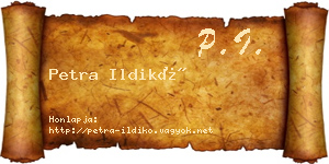 Petra Ildikó névjegykártya