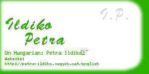 ildiko petra business card